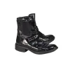 La Perla - Black Patent Textured Short Boots Sz 6