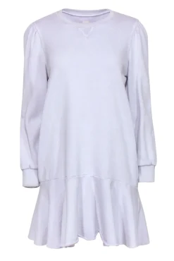 La Vie Rebecca Taylor - Lavender Shift Sweatshirt Dress w/ Ruffled Hem Sz M