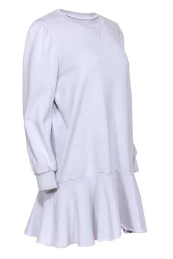 La Vie Rebecca Taylor - Lavender Shift Sweatshirt Dress w/ Ruffled Hem Sz M