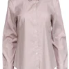 Lafayette 148 - Beige & White Striped Button-Up Long Sleeve Blouse Sz 10