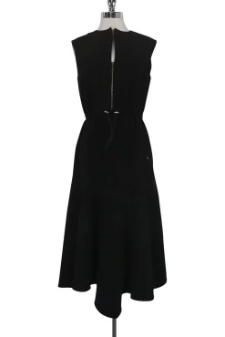 Lafayette 148 - Black Drawstring Midi Dress Sz S