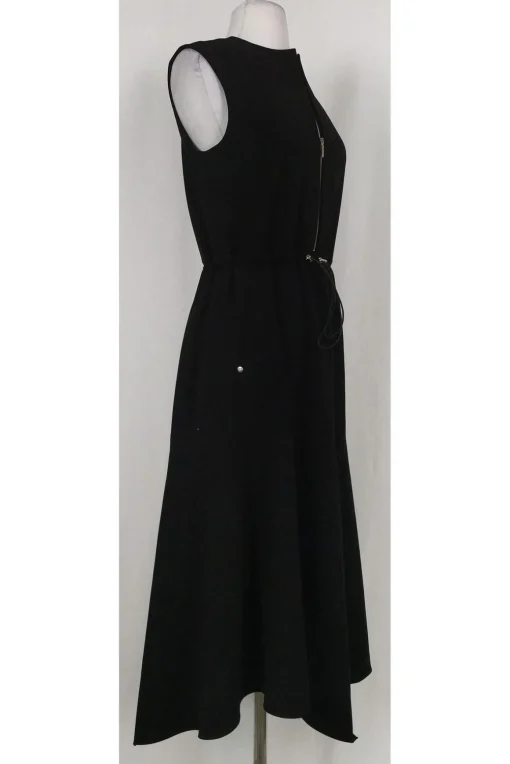 Lafayette 148 - Black Drawstring Midi Dress Sz S