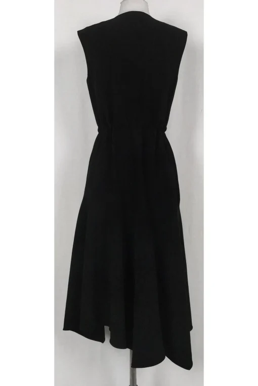 Lafayette 148 - Black Drawstring Midi Dress Sz S