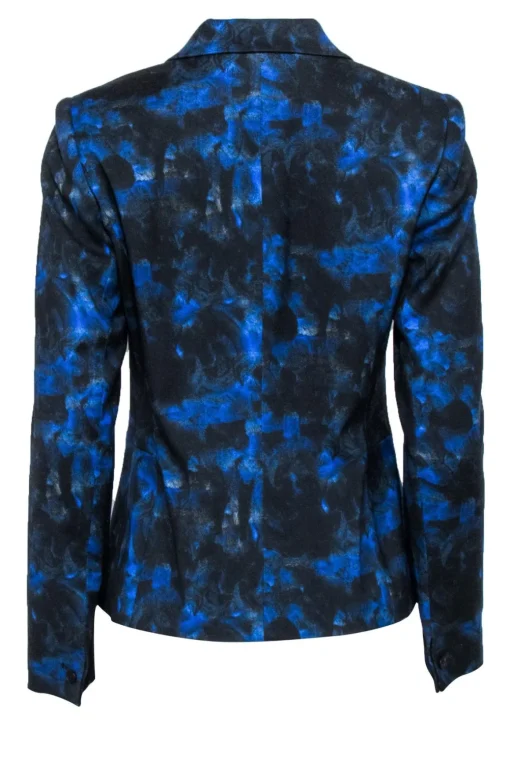 Lafayette 148 - Blue & Black Swirl Print Sz 2
