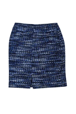 Lafayette 148 - Blue & Black Tweed Pencil Skirt Sz 6