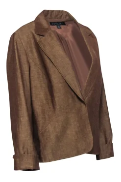 Lafayette 148 - Brown Single Button Linen Blazer Sz 16