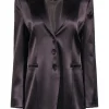 Lafayette 148 - Chocolate Brown Satin Blazer Sz 8