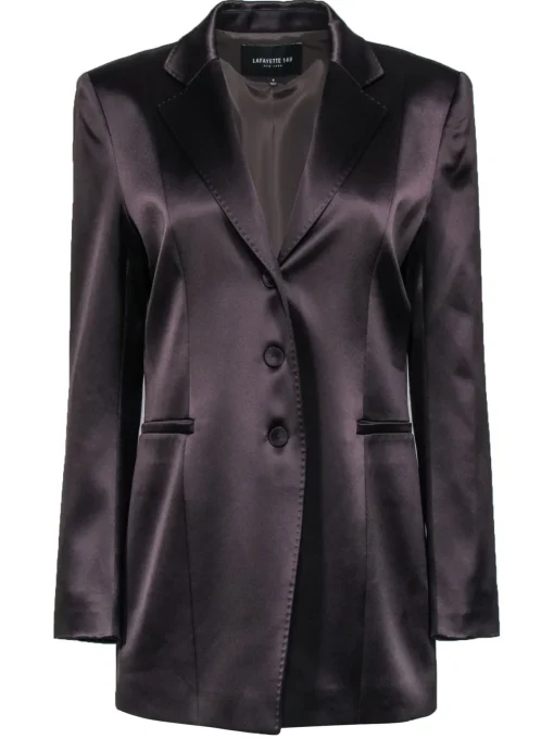Lafayette 148 - Chocolate Brown Satin Blazer Sz 8