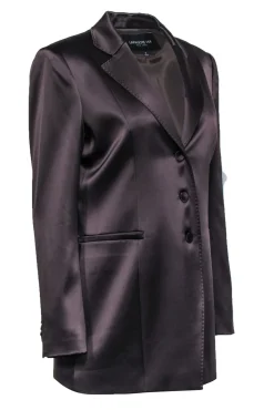 Lafayette 148 - Chocolate Brown Satin Blazer Sz 8