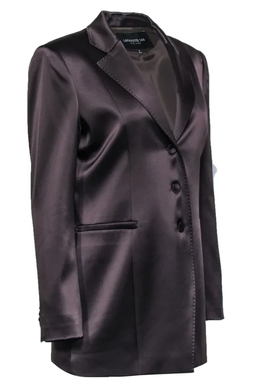 Lafayette 148 - Chocolate Brown Satin Blazer Sz 8