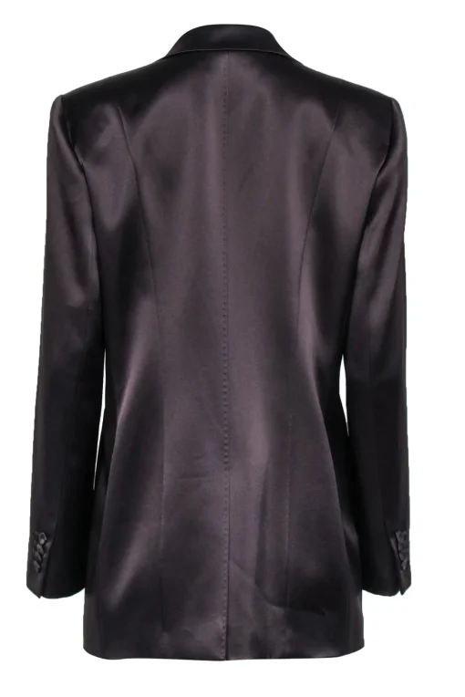 Lafayette 148 - Chocolate Brown Satin Blazer Sz 8