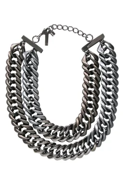 Lafayette 148 - Gun Metal Grey Thick Chain Necklace
