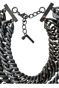 Lafayette 148 - Gun Metal Grey Thick Chain Necklace