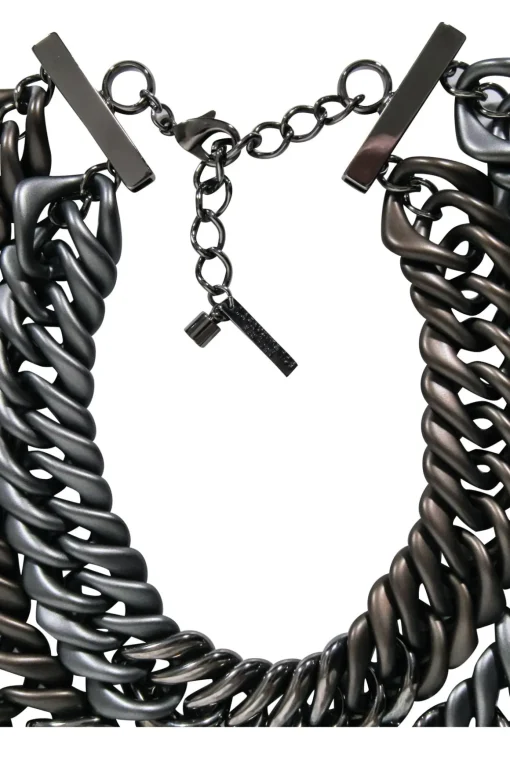 Lafayette 148 - Gun Metal Grey Thick Chain Necklace