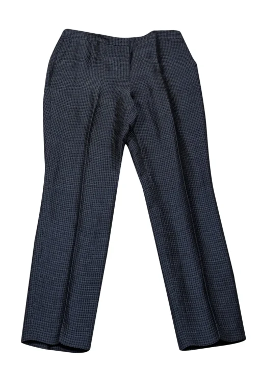 Lafayette 148 - Navy Herringbone Dress Pants Sz 10
