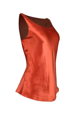 Lafayette 148 - Orange Sleeveless Silk Blouse Sz 6