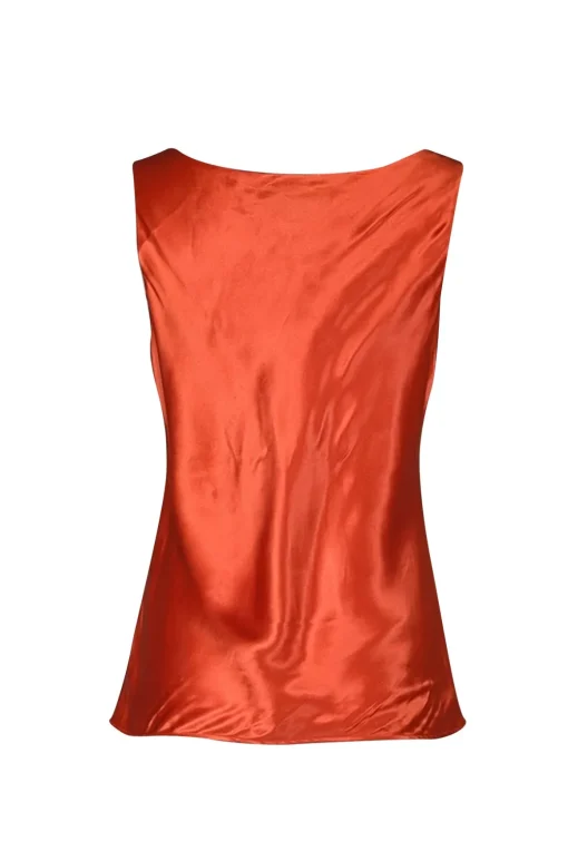 Lafayette 148 - Orange Sleeveless Silk Blouse Sz 6