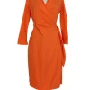 Lafayette 148 - Orange Wrap Dress Sz 2