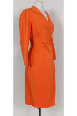Lafayette 148 - Orange Wrap Dress Sz 2