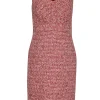 Lafayette 148 - Red & Pink Boucle Sleeveless Sheath Dress Sz 6