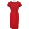 Lafayette 148 - Red Eyelet Cotton Dress Sz 6