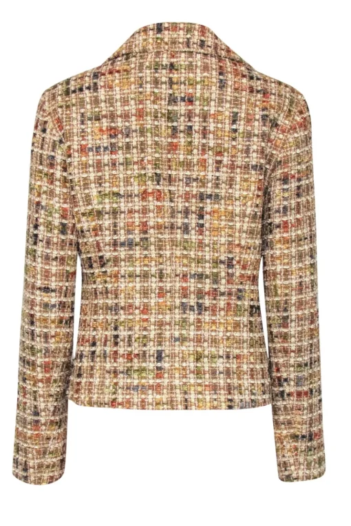Lafayette 148 - Tan Cropped Tweed Blazer Sz 6