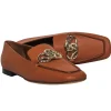 Lafayette 148 - Tan Leather Loafer w/ Gold Toe Detail Sz 5