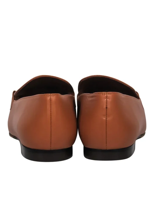 Lafayette 148 - Tan Leather Loafer w/ Gold Toe Detail Sz 5