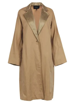 Lafayette 148 - Tan Trench Coat w/ Notch Collar Sz M