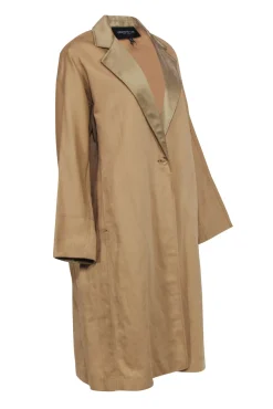 Lafayette 148 - Tan Trench Coat w/ Notch Collar Sz M