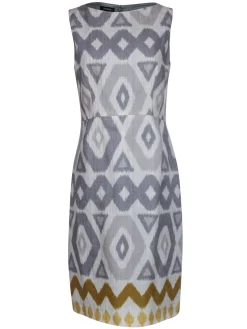 Lafayette 148 - Taupe Printed Sleeveless Sheath Dress Sz 12