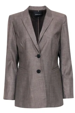 Lafayette 148 - Taupe Wool Blend Two Button Blazer Sz 8