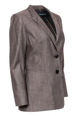 Lafayette 148 - Taupe Wool Blend Two Button Blazer Sz 8