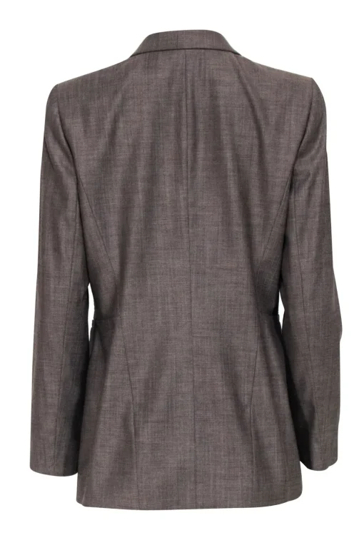 Lafayette 148 - Taupe Wool Blend Two Button Blazer Sz 8