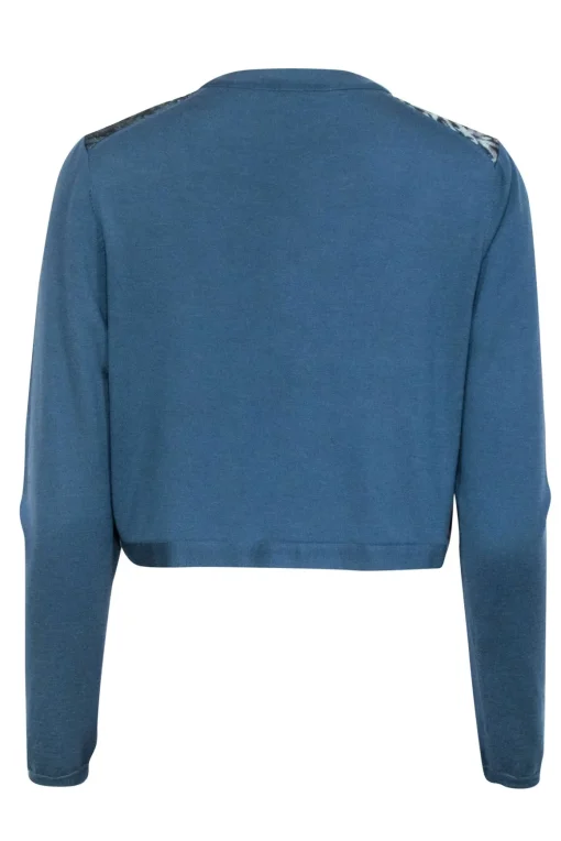 Lafayette 148 - Teal Floral Brocade Cardigan Sz M
