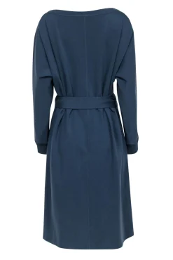 Lafayette 148 - Teal Sweatshirt Dress w/ Removable Belt Sz L