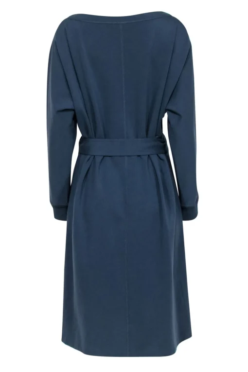 Lafayette 148 - Teal Sweatshirt Dress w/ Removable Belt Sz L