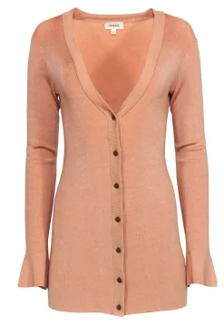 L'Agence - Beige Ribbed Knit Cardigan Sz XS