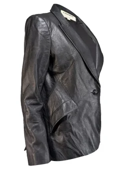 L'Agence - Black Lamb Leather Blazer Sz 8