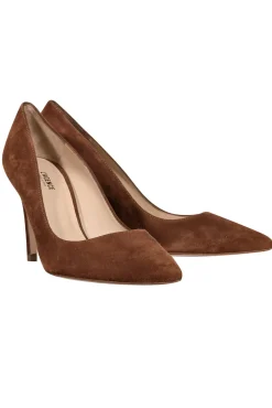 L'Agence - Chestnut Tan Suede Pointed Toe Heels Sz 8.5