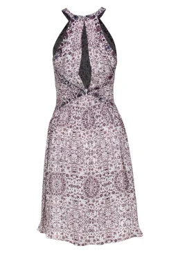 L'Agence - Ivory Halter Neck Printed Dress Sz 0