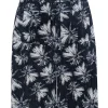 L'Agence - Midnight Navy & Cream Palm Tree Print Pencil Skirt Sz 2