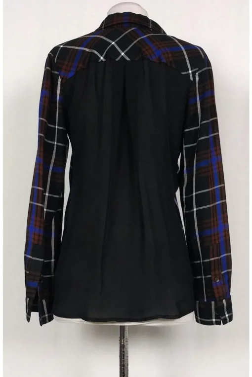 L'Agence - Multi Plaid Denise Shirt Sz XS