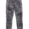 L'Agence - Olive & Silver Print Wax Coated Skinny Pants Sz 0