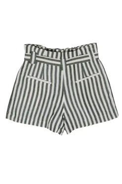L’Agence - Olive Green Stripe Shorts Sz 2