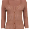 L'Agence - Tan Ribbed Cardigan Sz S