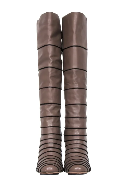 L.A.M.B. - Brown Leather Knee High Boots Sz 9.5