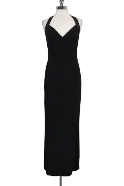 Lanvin - Black Halter Tuxedo Dress Sz 8