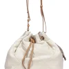 Lanvin - Cream Quilted Leather Bucket Bag