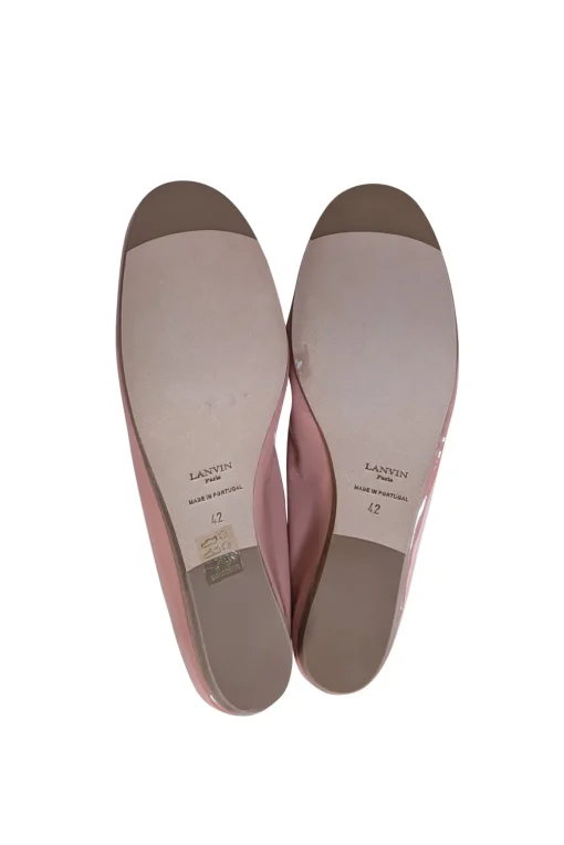 Lanvin - Pink Patent Leather Slip On Flats Sz 12